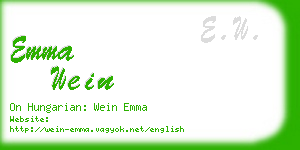 emma wein business card